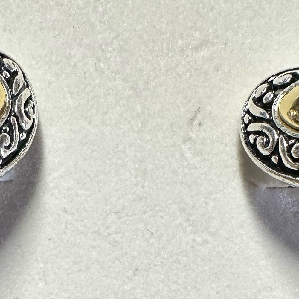 Vintage Avon mixed metal heart James Avery clip on earrings